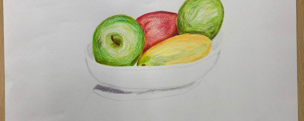 Fruits in a White Bowl